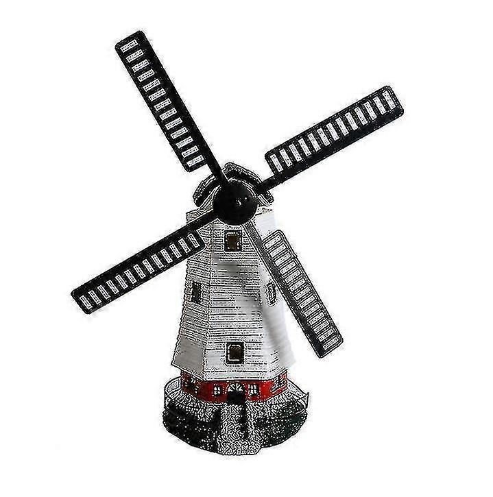 Solar Windmill Lighthouse Led Motion Light Garden Ornament Lighthouse