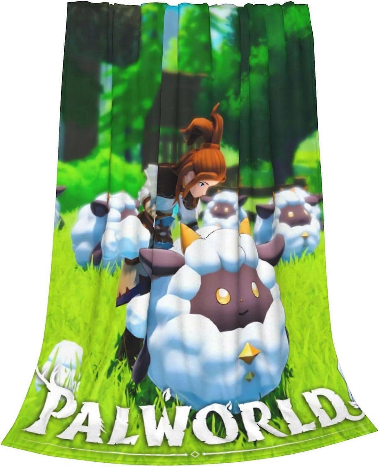 Pal-World Game Throw Blanket Soft Warm Plush Flannel Blanket for Boys Game Fan Soft Cozy Nap Blanket for Sofa Couch Car Travel-1648