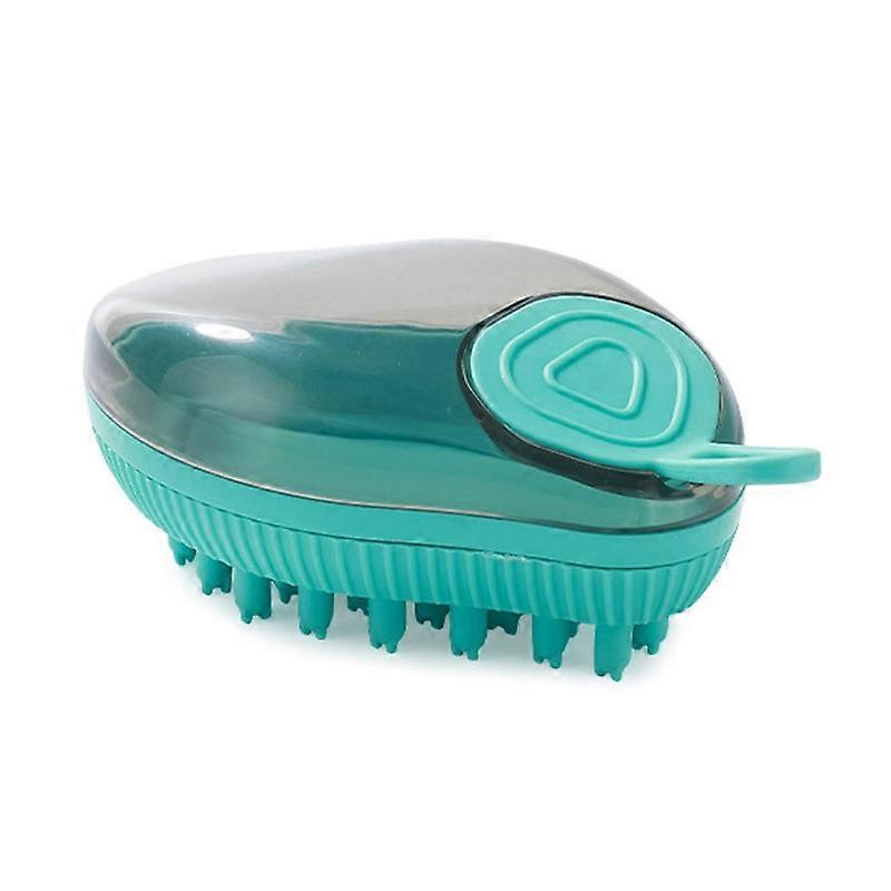 Cats Dog Massage Bathing Brush Thick End (Blue)