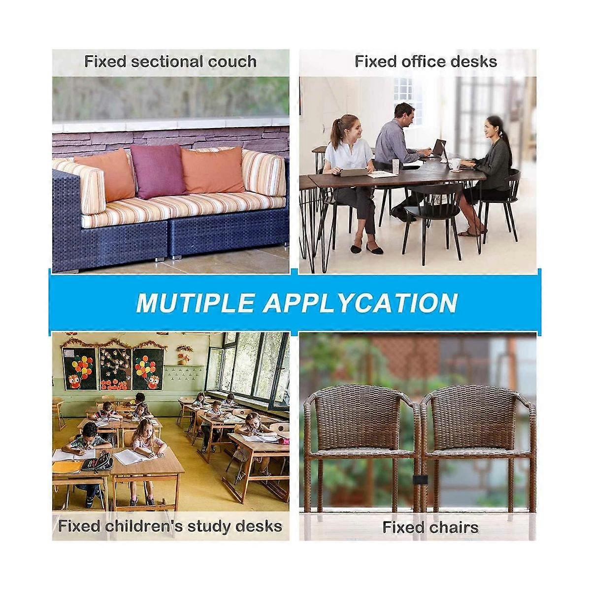 8 قطع أثاث الحدائق كليب مضادة للتشوه موصلات أثاث الروطان لأريكة خارجية البلاستيك الفتيل