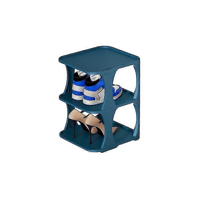 Shoe Rack Minimalist Stackable Convenient with Bottom Plate Easy to Install Save Space Stable Layere-ZZY