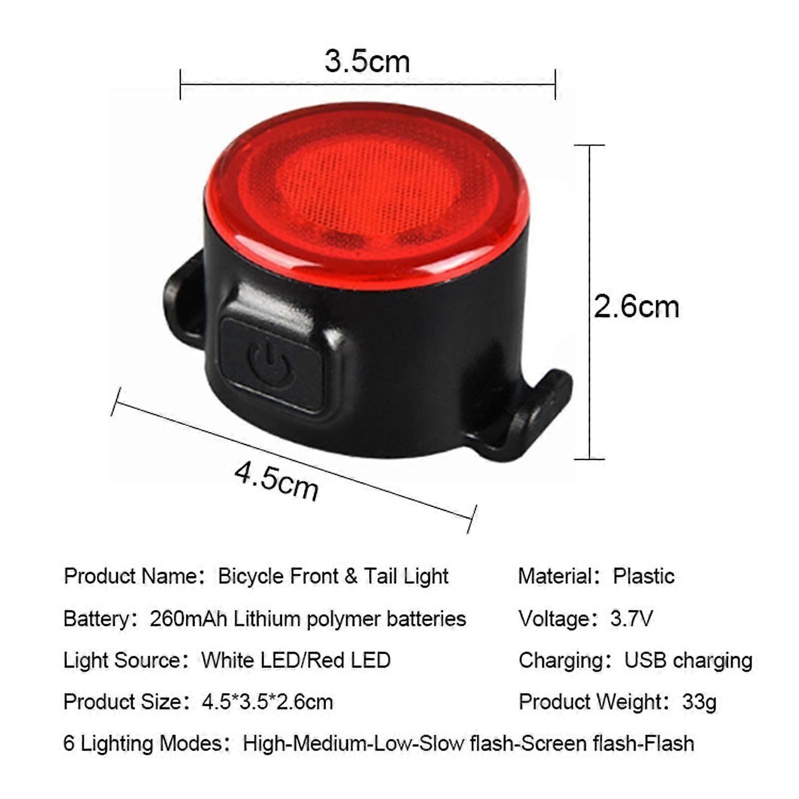 3xUSB Rechargeable LED Bicycle Headlight Bike Head Light Front Rear Lamp Cycle