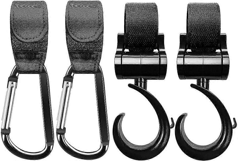 4 pieces stroller hooks buggy hooks bag hooks Attach your shopping bags securely