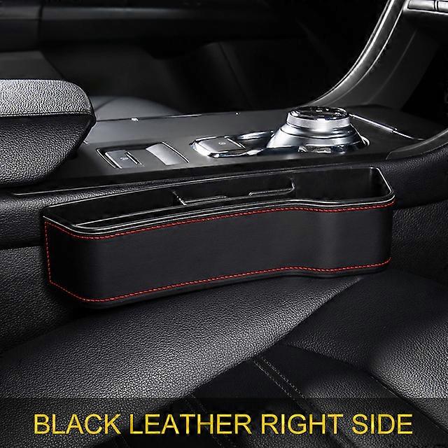 Car Seat Gap Organizer Box PU Leather Car Storage Box High Capacity Non-Slip Car Front Seat Storage Box Phone Cup Holder