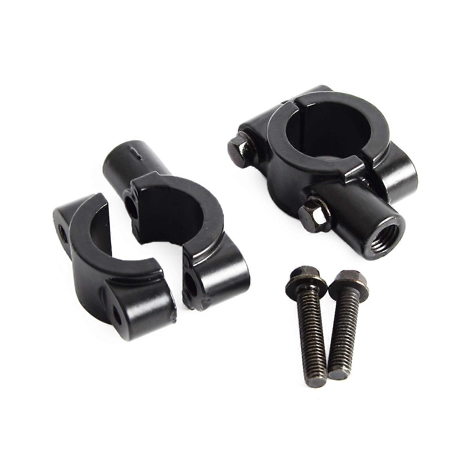 QX NICECEN Universal Motorcycle Mirror Mount 8mm 10mm Handle bar Rearview Mirror Mount Holder Adaptor for ATV Scooter 2pcs/set #829