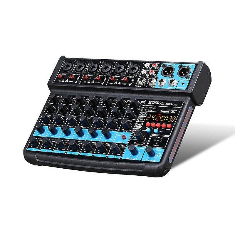 8 channel mini mixer Line Mixer DC 5VBluetooth,48V ,24DSP effects for Small Clubs or Bars, Studio Recording Audio Components