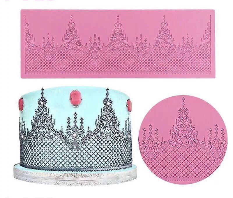Crown lace lace shape cake decorative mold - 2pcs