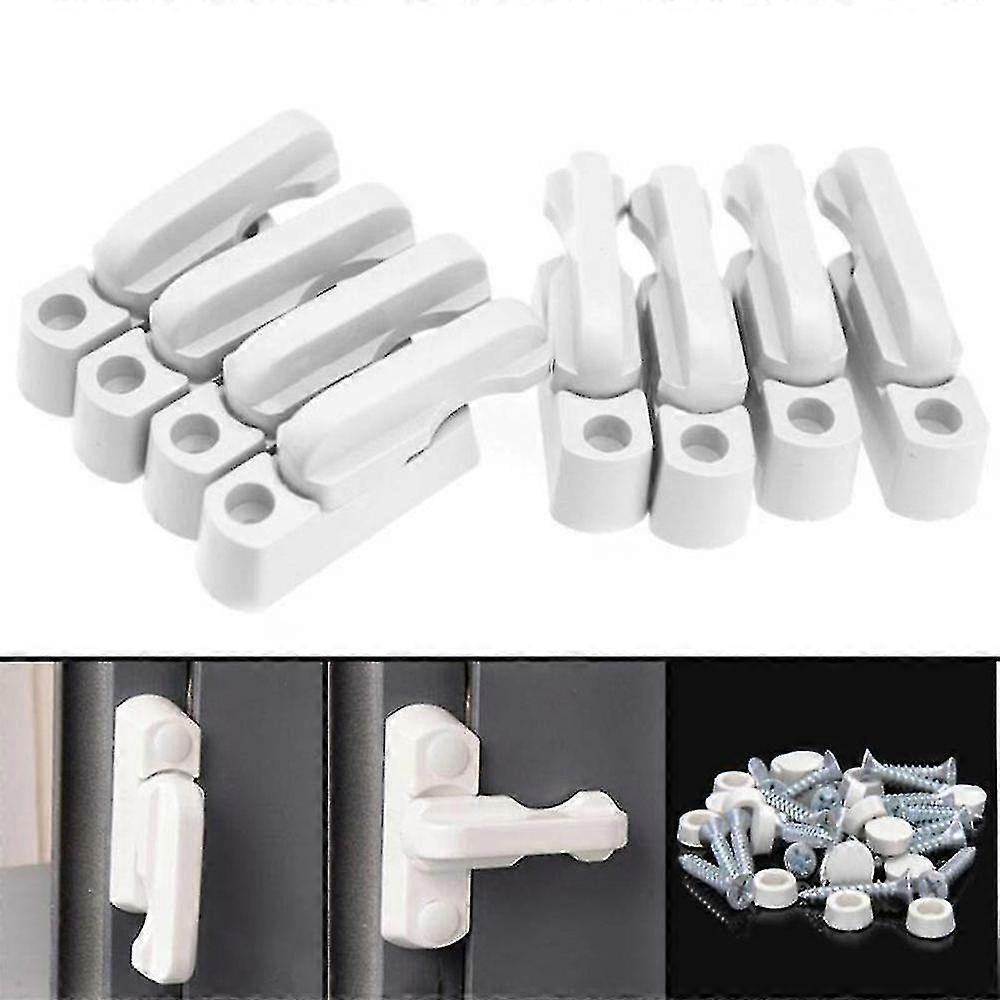 1/8pcs Home Window Security Lock Door Sash Jammer Safety Restrictor Latch