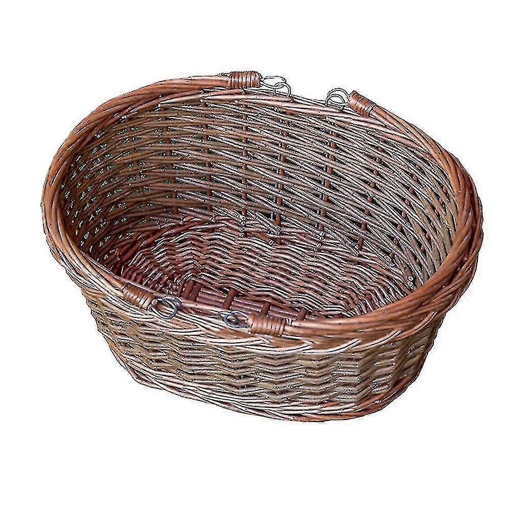 Oval Wicker Swing Handle Shopping Basket