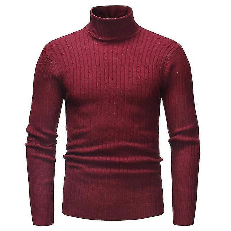 Men Knitwear High Roll Turtle Neck Pullover