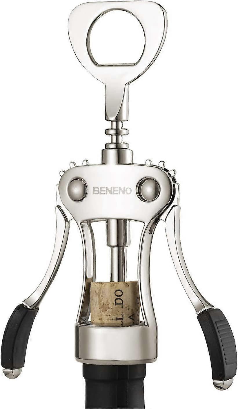 Wine Opener, Zinc Alloy Premium Wing Corkscrew Wine Bottle Opener with Multifunctional Bottles Opener, Upgrade