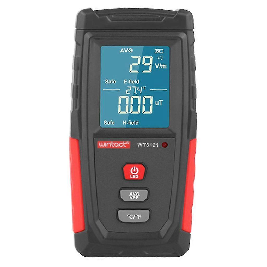 Portable Emf Meter, Electromagnetic Radiation Tester Emf Detector Handheld Digital Field Radiation Detector Great Tester