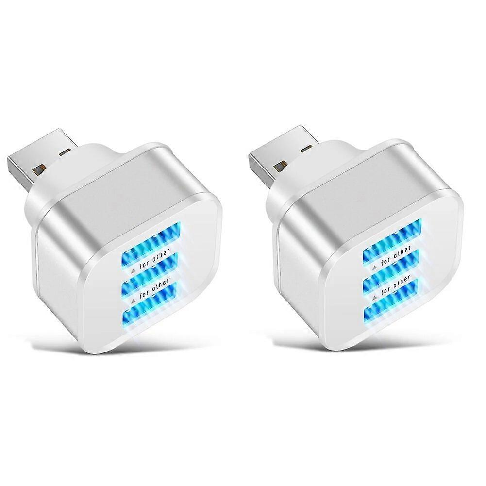 3 Ports USB Hub Portable Fast Data Transfer USB Splitter with LED Indicator for Computer Laptop Docking Station PC Accessories