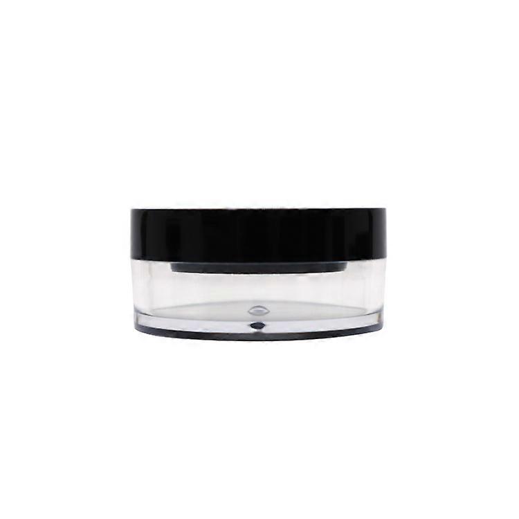 4PCS Portable Empty Clear Foundation Make-up Powder Puff Box Case Container with Powder Puff Sifter and Screw Lid Loose Powder Jar Pot