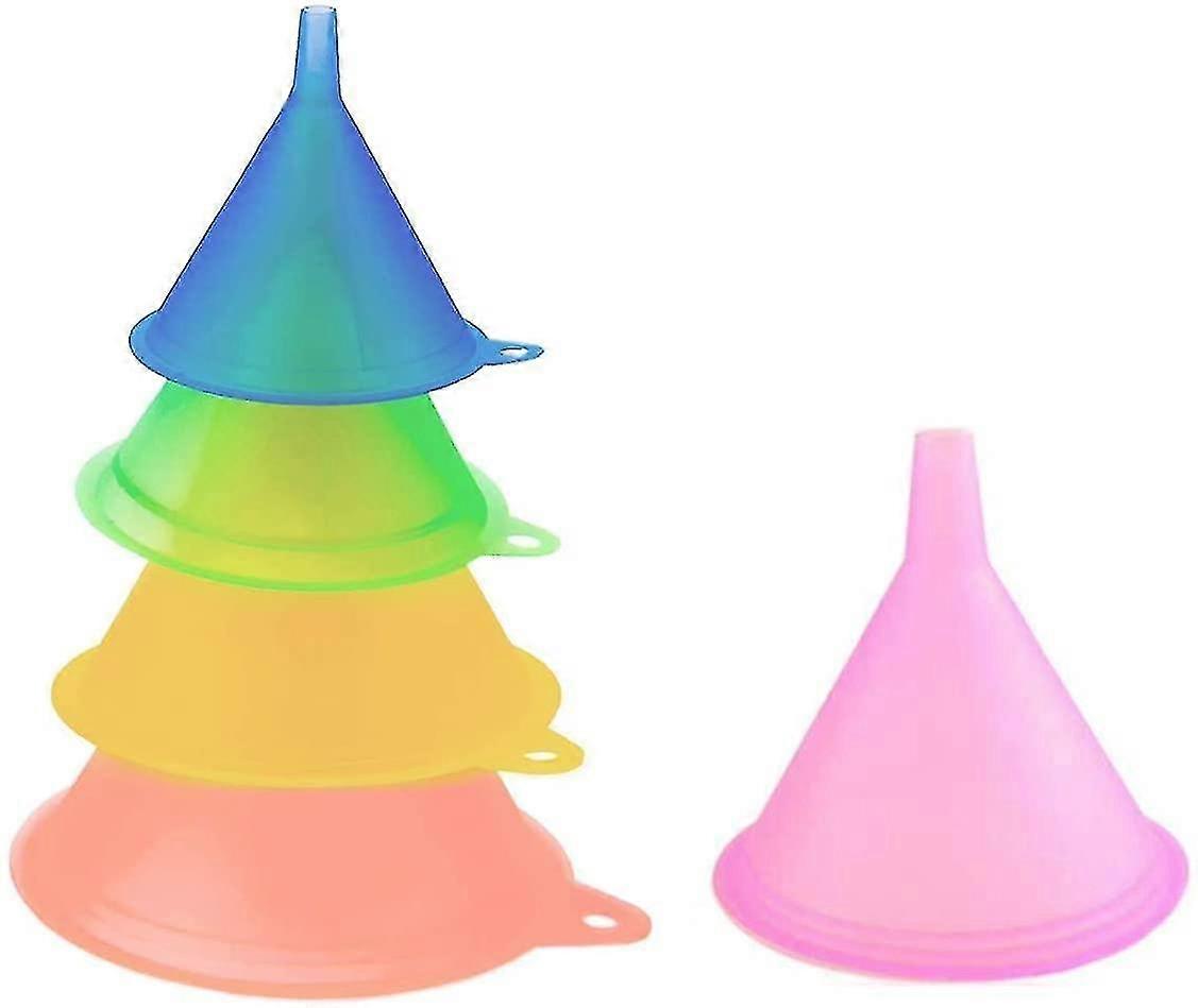 Plastic Funnel,5 Pcs Plastic Funnels Antony Mini Funnels Small Bottle Funnel