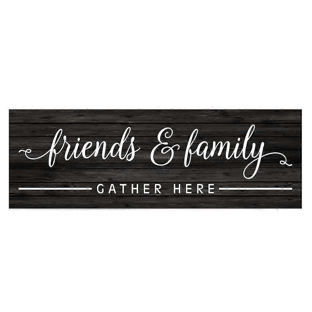 18 polegadas amigos e familiares se reúnem aqui sinal de madeira