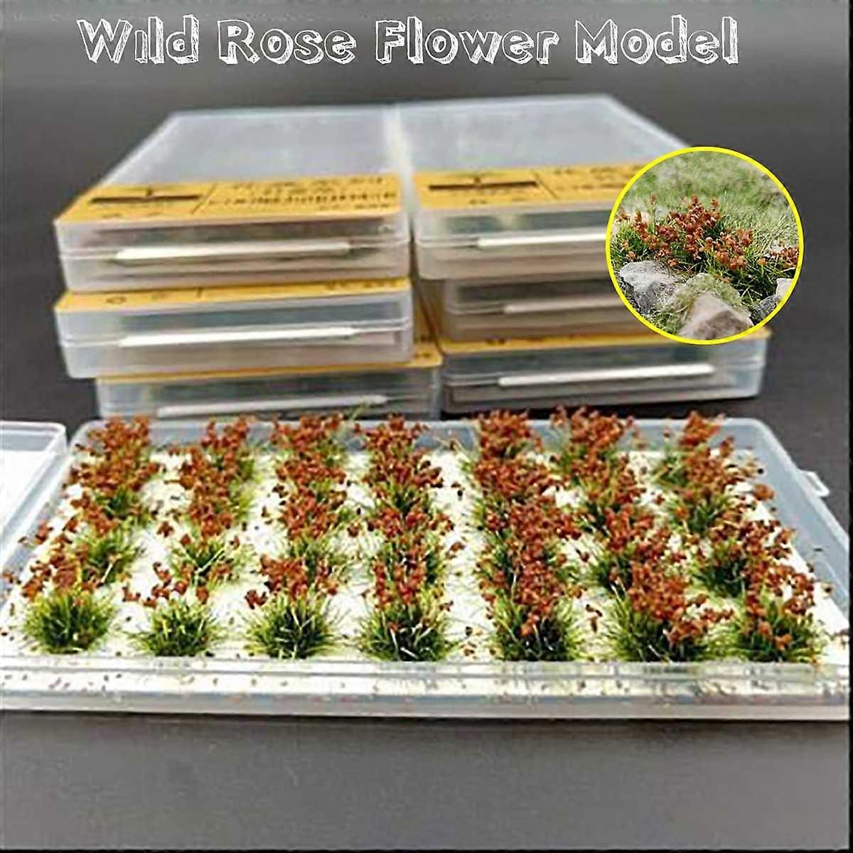28pcs Grass Tufts Building Layout Sand Table Flower Cluster DIY Miniature Garden Decor Durable Static Scenery Model Landscape