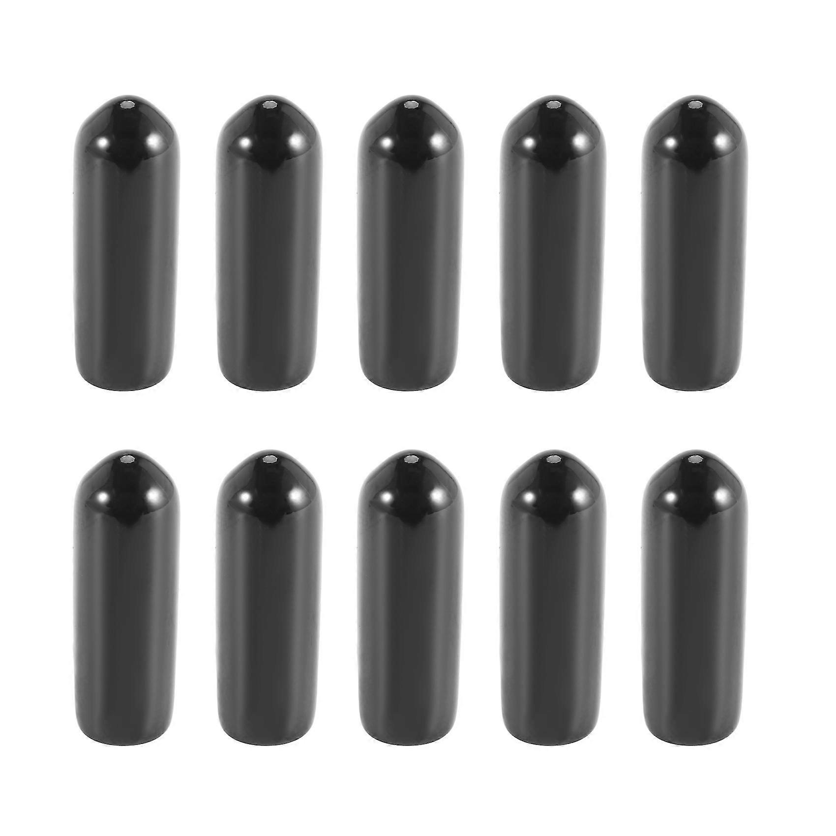 100pcs Rubber End Caps 4mm Id Pvc Round Tube Bolt Cap Cover Screw Thread Protectors