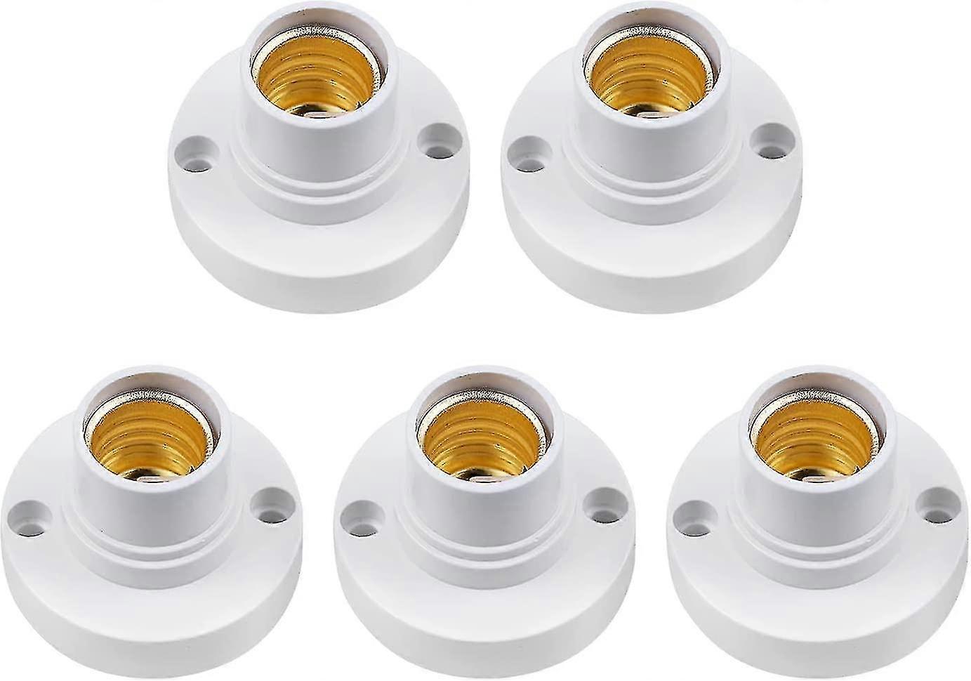 5pcks E14 Lamp Holder,e14 Edison Screw Light Bulb Holder, Plastic Ceiling Lamp Socket Crday Gift