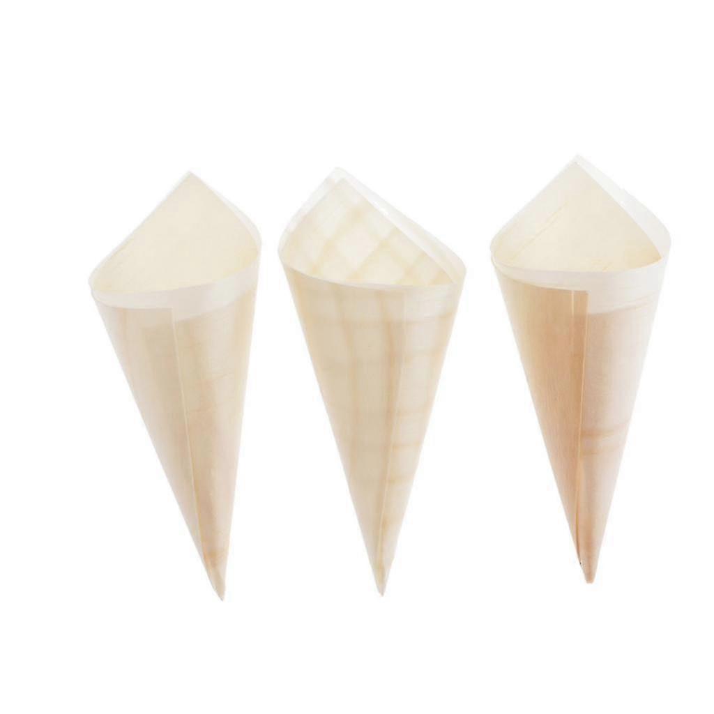 4x100pcs Cone Shaped Disposable Ice Cream Cups For Party Food Snacks 6x8cm