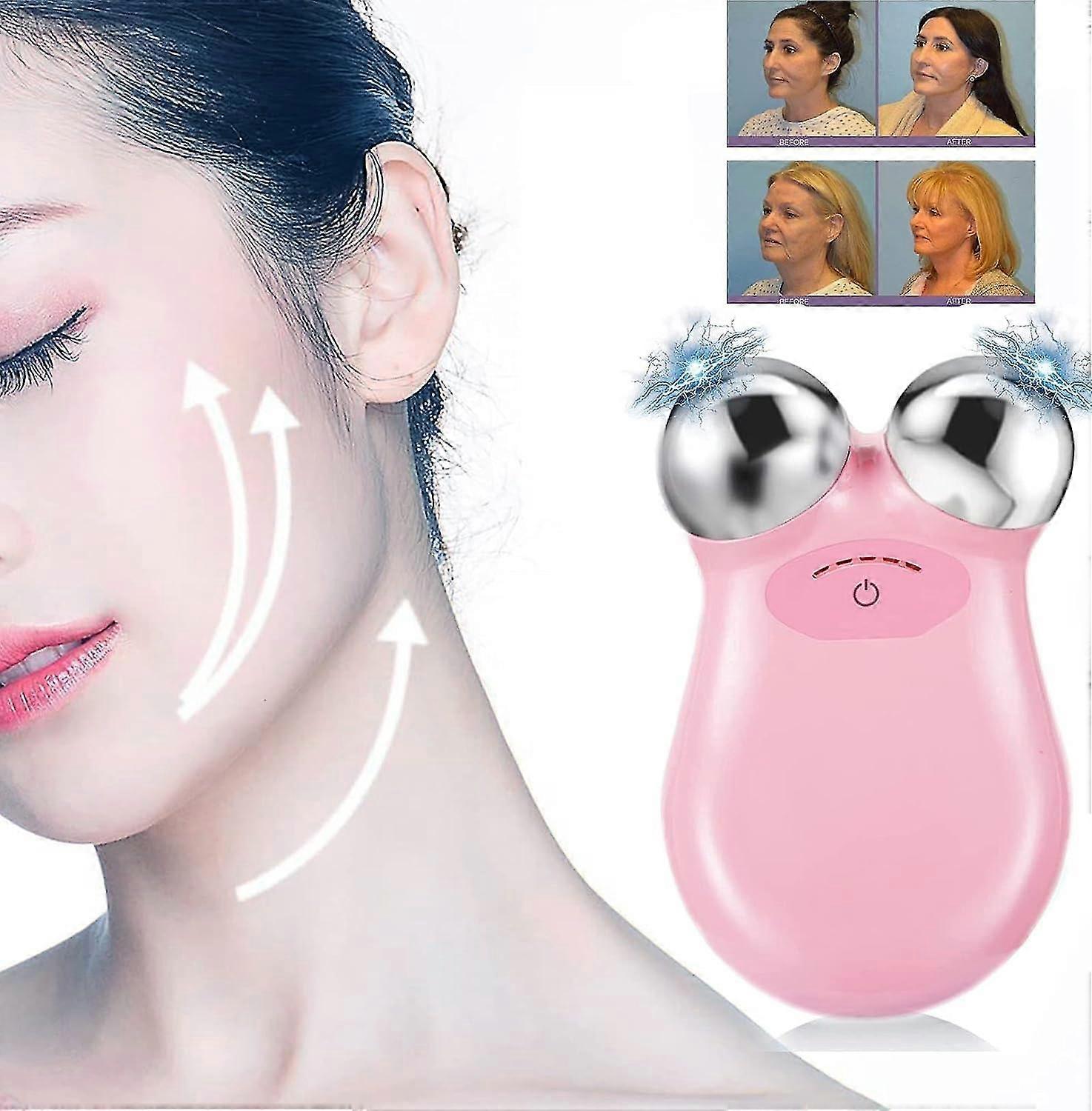 Microcurrent Face Device Roller, Usb Microsculpt Device For Facial Wrinkle Toning Equipment, Lift The Face And Tighten The Skin Anti Aging