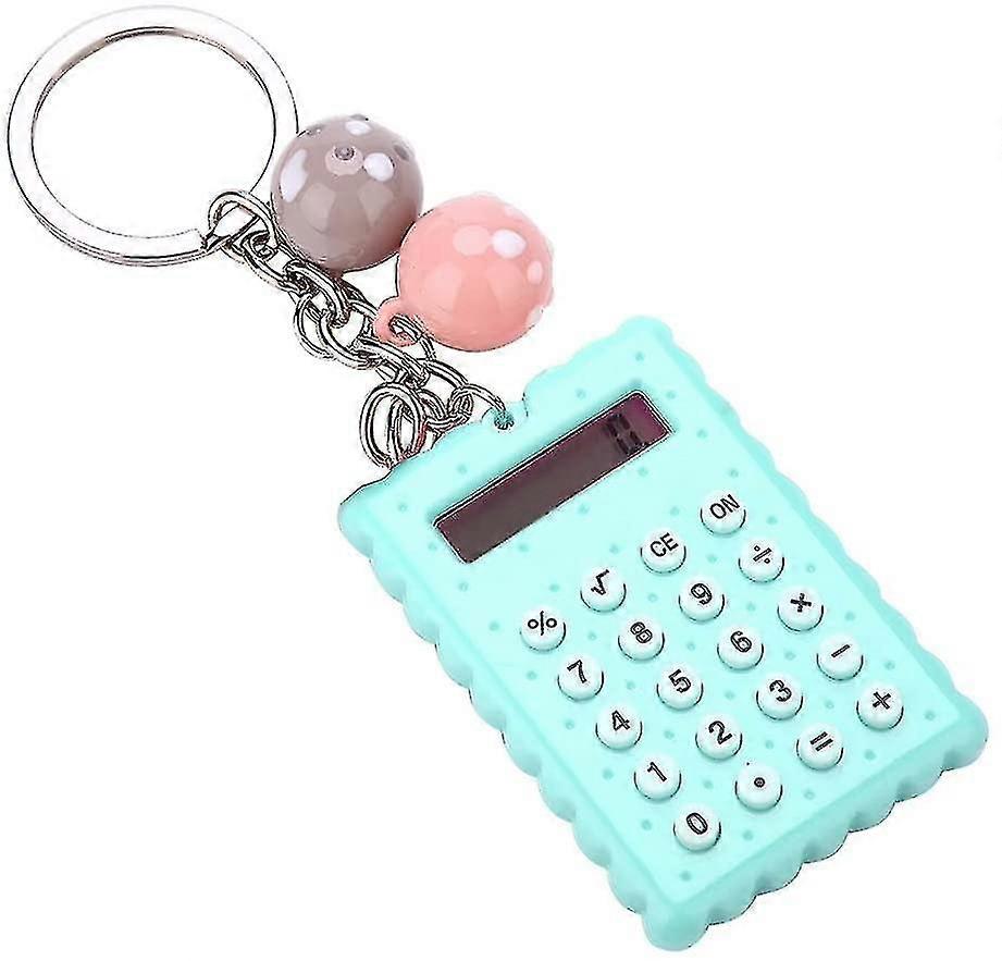 Mini Portable Cute Cookies Style Key Chain Calculator Candy Color Pocket Calculator