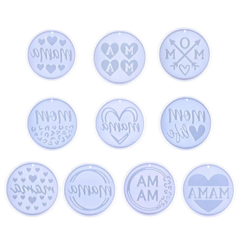 Round Silicone Mold Pendant Resin Epoxy Mold for Casting Resin Keychain Mold