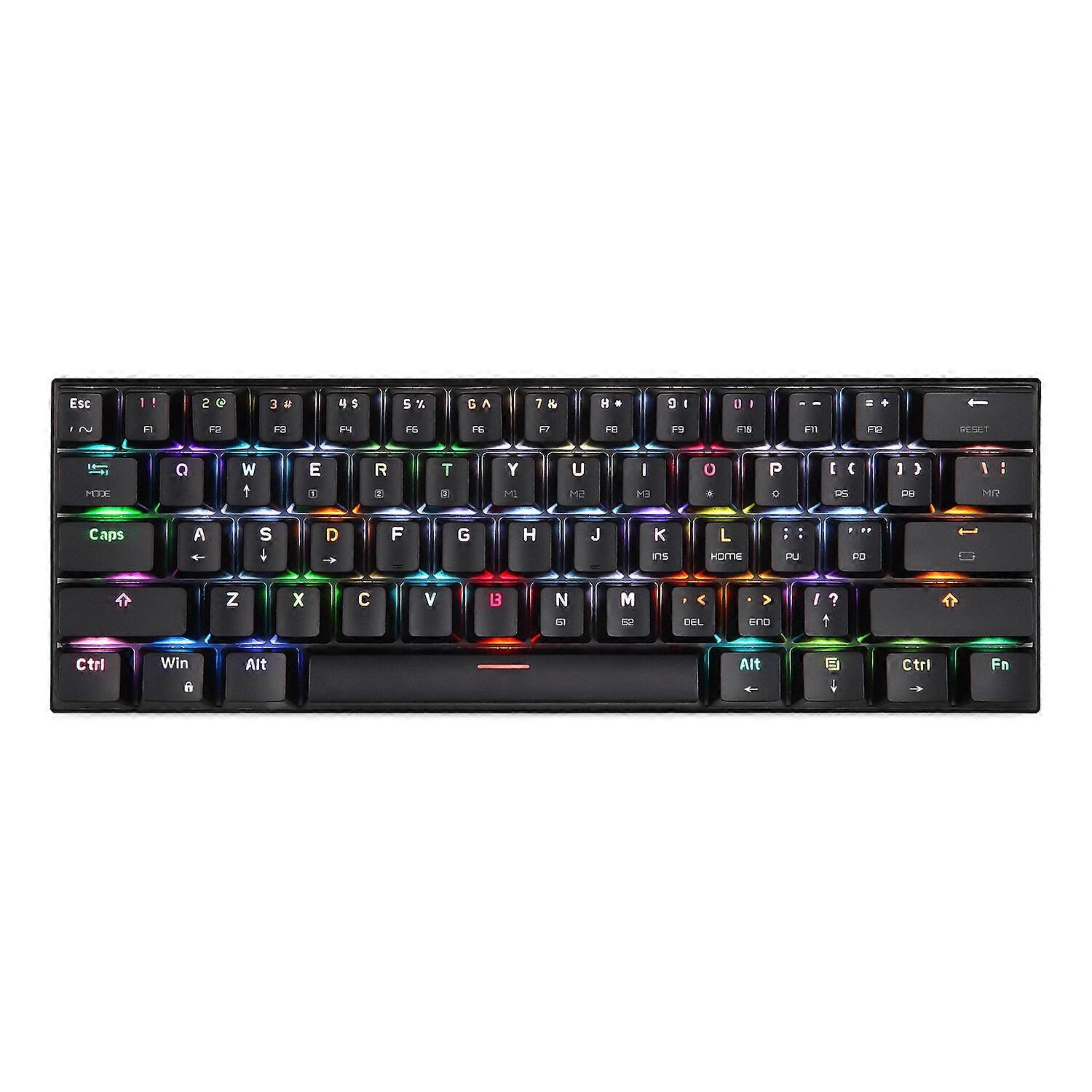 Motospeed Sk62 61 Kyes Tri-mode Mechanical Gaming Keyboard Bt+2.4g+wired Rgb Backlit Gaming Keyboard