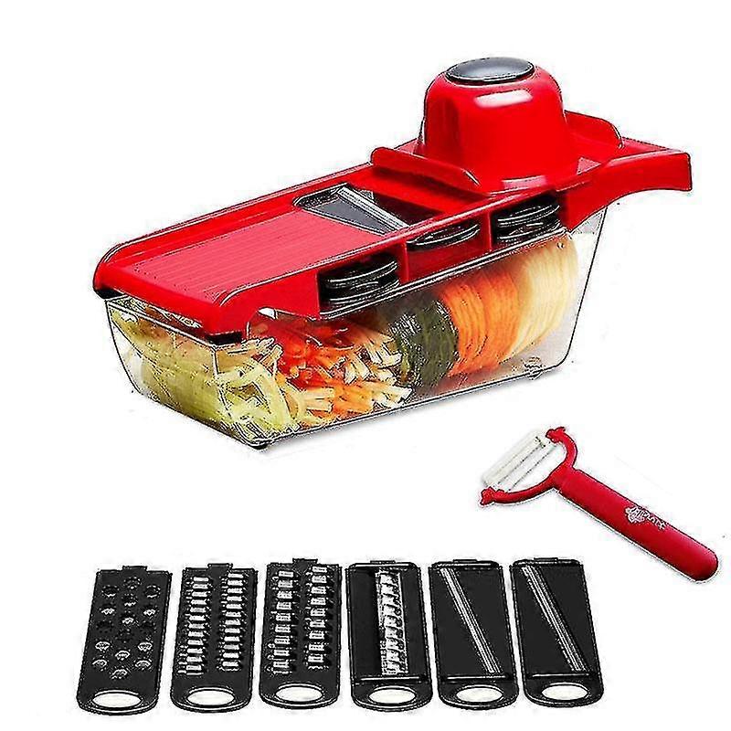 multifunctional cutters potato cilk cucumber peeler graters(red)