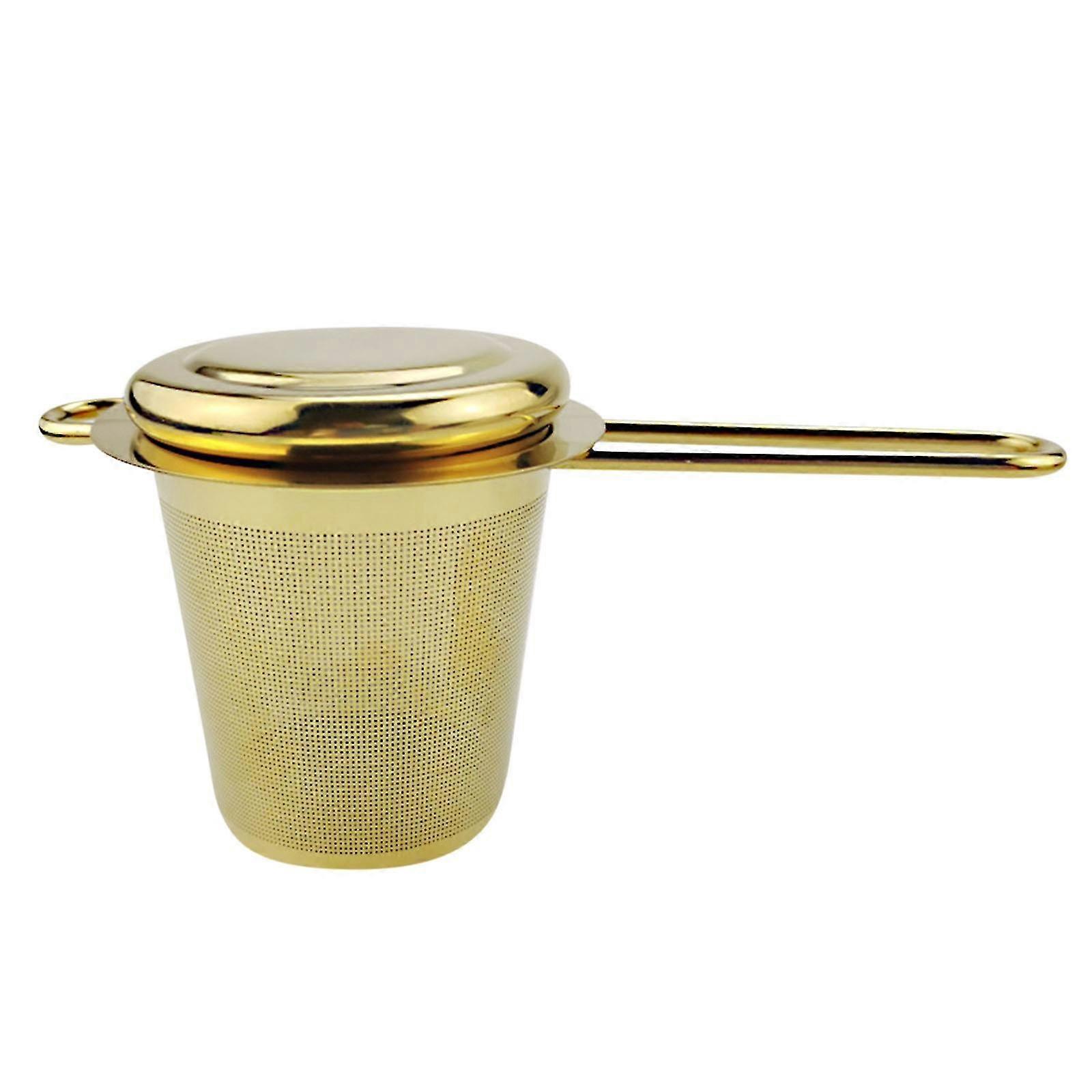 Tea Infuser,Stainless Steel Tea Steeper Fine Mesh Filters, Large Capacity Tea Strainer With Handle And Lid,Hanging On Teapots Mugs Cups To Steep Loose