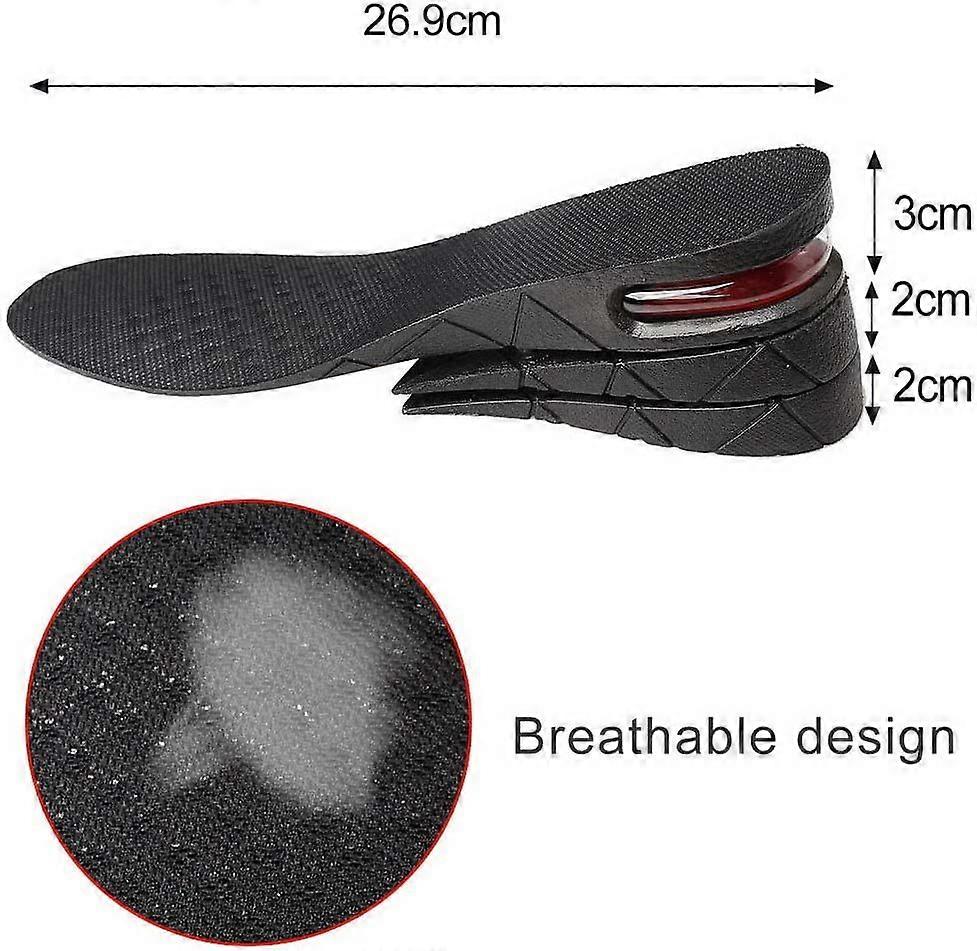 Invisible Augmenter la hauteur semelle intérieure un morceau gris 3.5cm