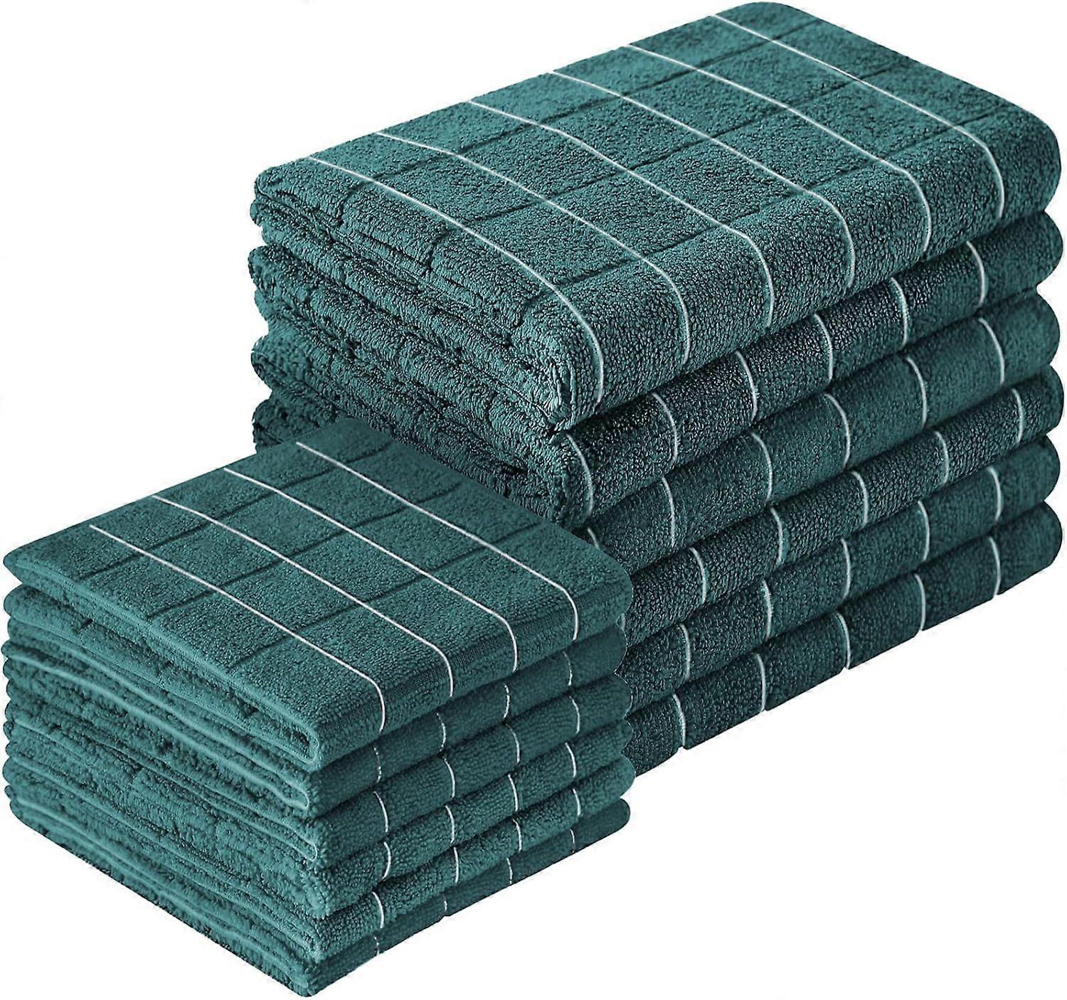 Microfiber Kitchen Towels Set Lint-Free Highly Absorbent Dish Drying Cloths Machine Washable 16x24 Inches