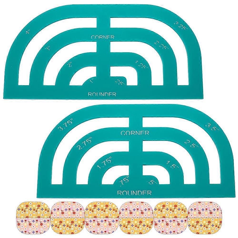 Transparent Acrylic Arch Templates Light Sea Green 140x280x5mm 2pcs/set