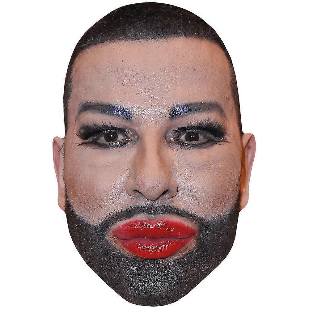 Harald Glöckler (Lipstick) Celebrity Mask, Flat Card Face