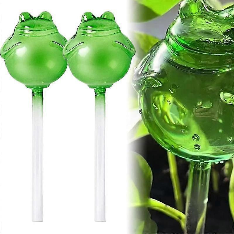 Self Watering Globes Plant Waterer Device, Frog Shape Clear Glass Bulb