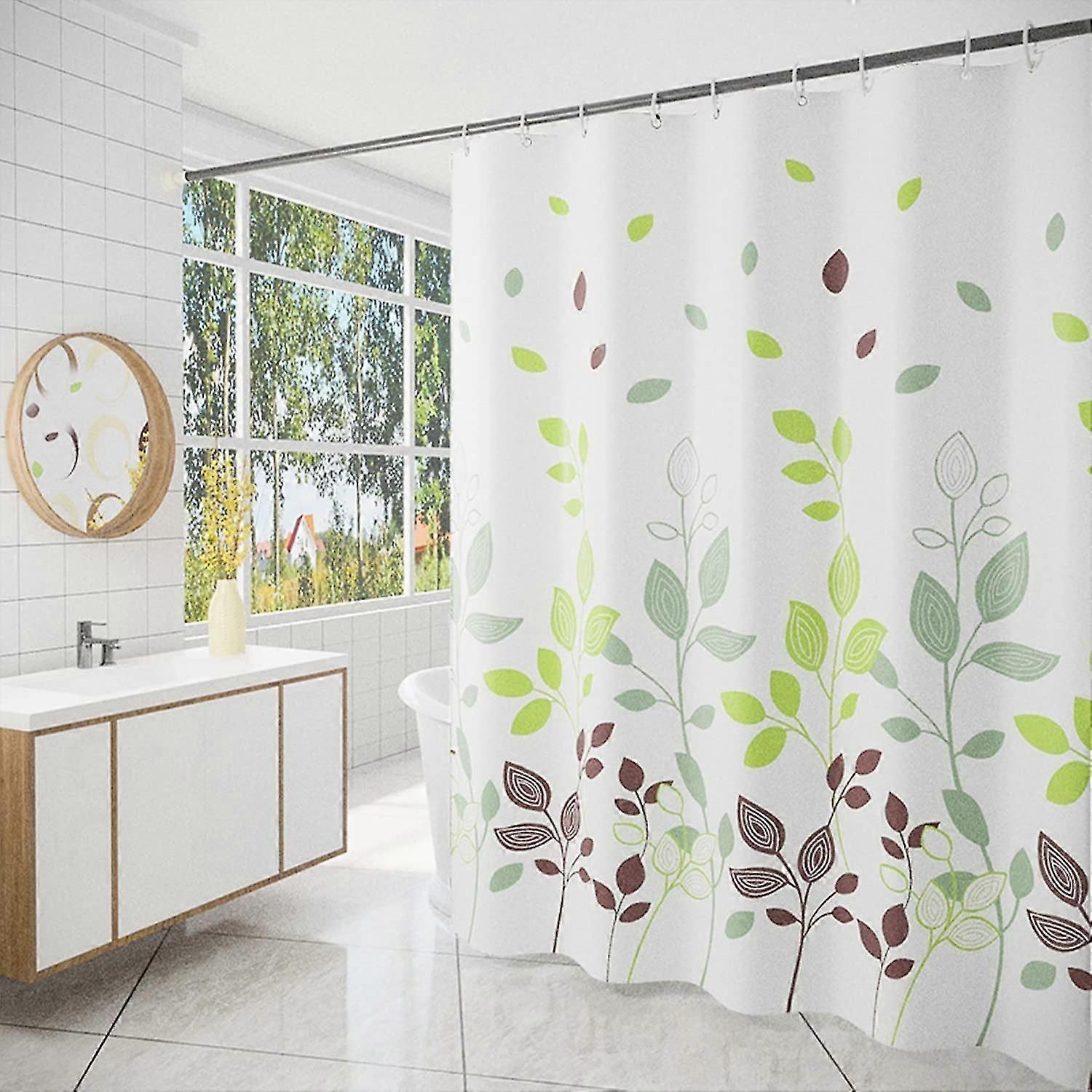 Shower Curtain, 72''x72'' Polyester Fabric Shower Curtain For Bathroom, Waterproof Shower Curtain Liner With 12 Hooks, Mane Washable, Qui Dry, We