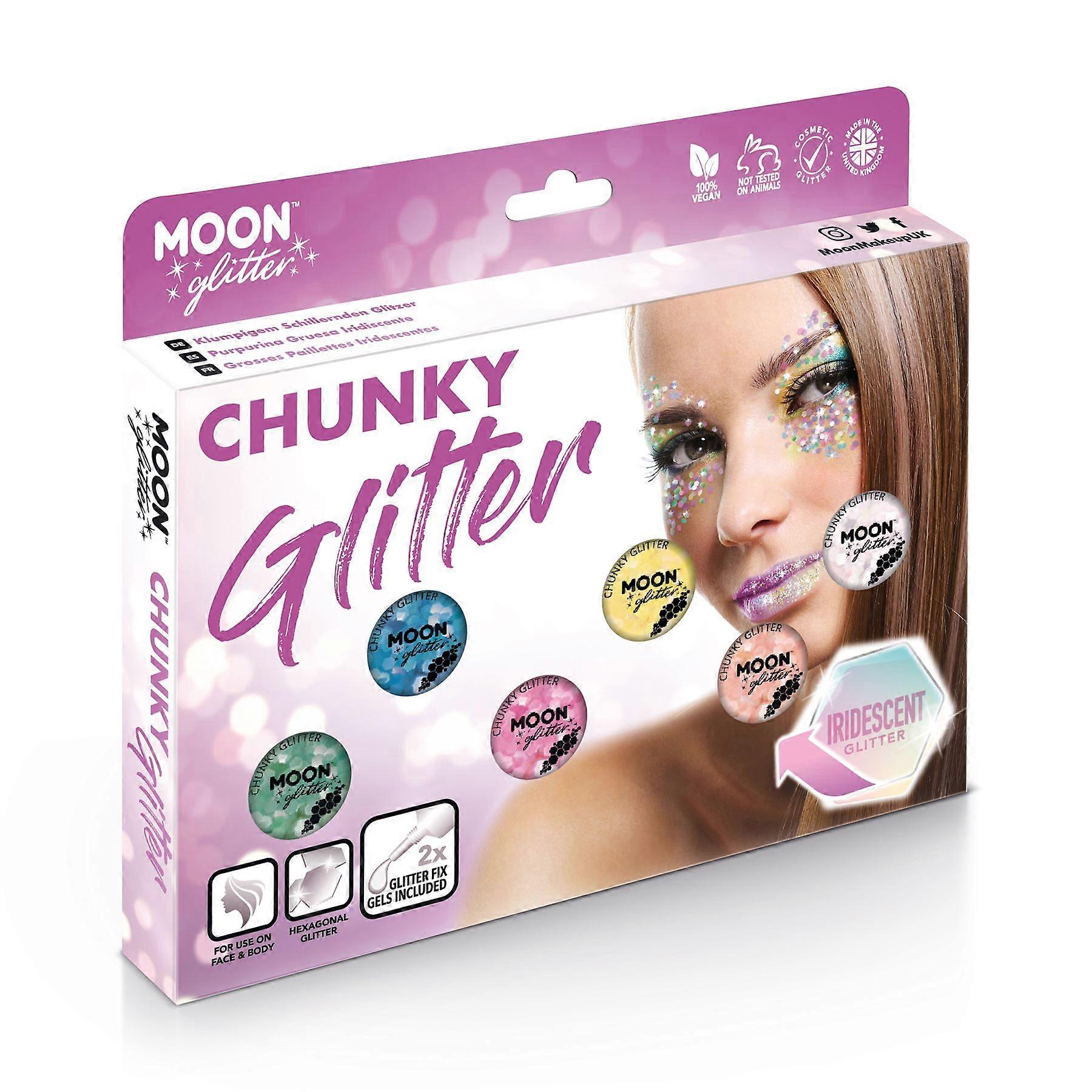 Måneglitter - Iriserende chunky glitter - Boxset