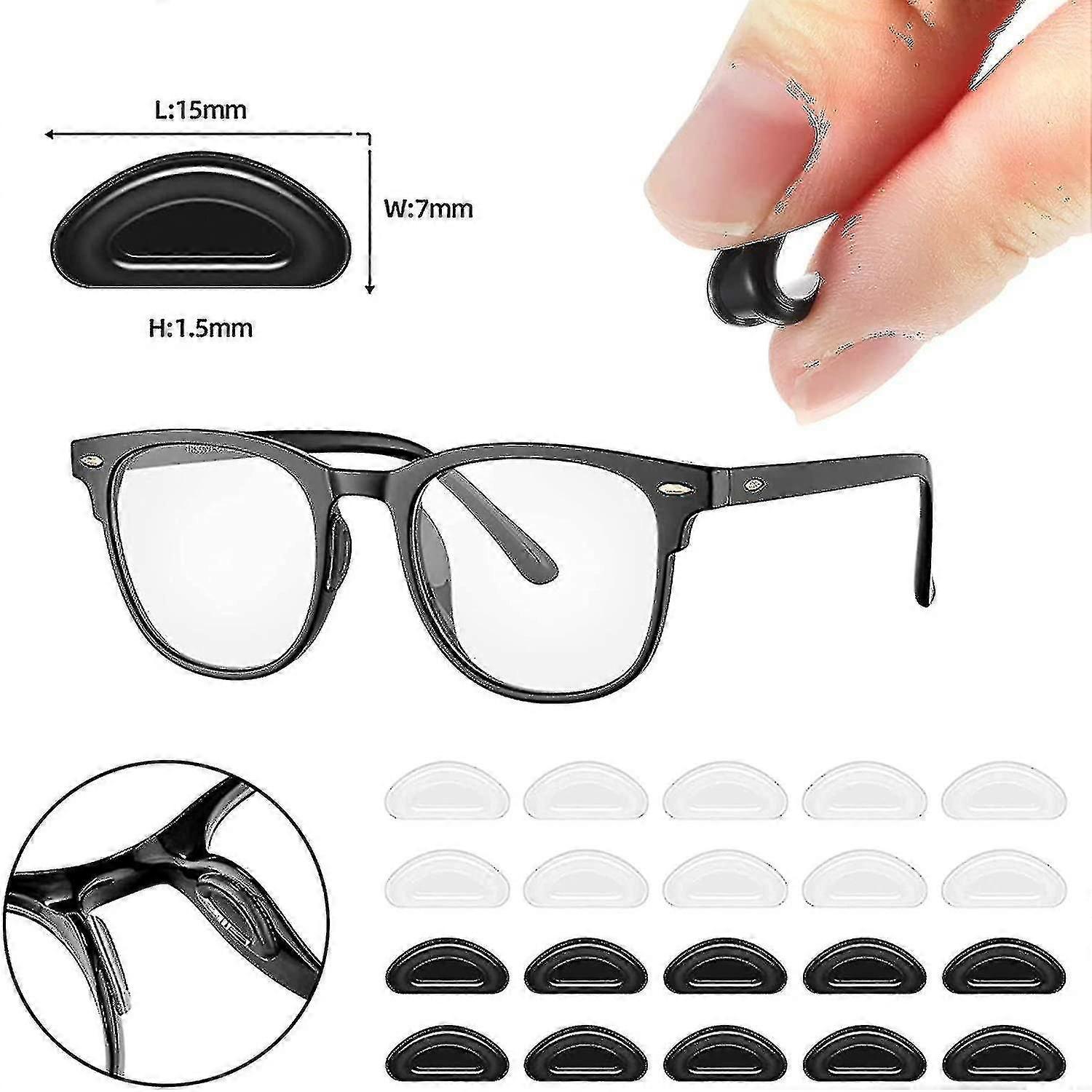 26ペアシリコン滑り止めメガネイヤーフックグリップ接着剤眼鏡ノーズパッド