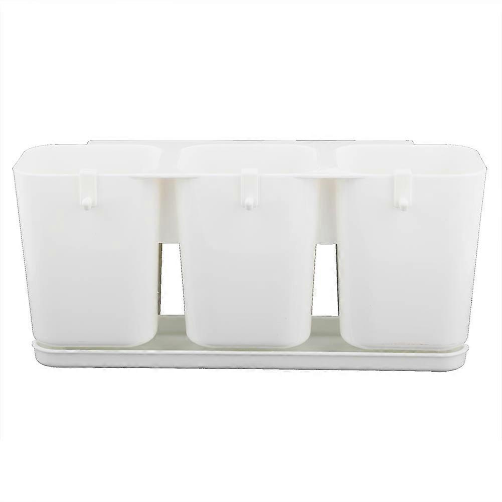 Wall Mounted Plastic Chopsticks Storage Holder Drainer with Hanging Hook