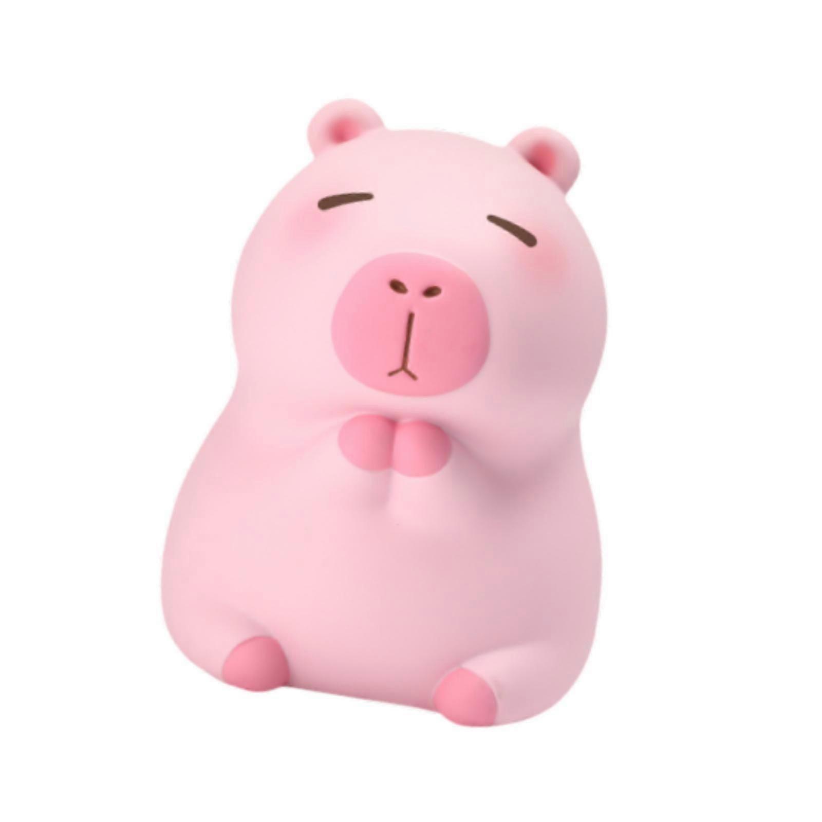Capybara Piggy Bank لطيف توفير المال بنك لغرفة المعيشة مكتب الأولاد البنات الوردي