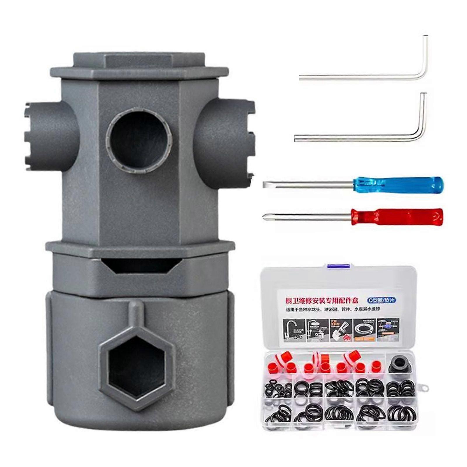 16 in 1 Wrench Tool Set for Faucet Plastic Tap Aerator Removal Tool Portable Plumber Tool Set for Bathroom Kitchen