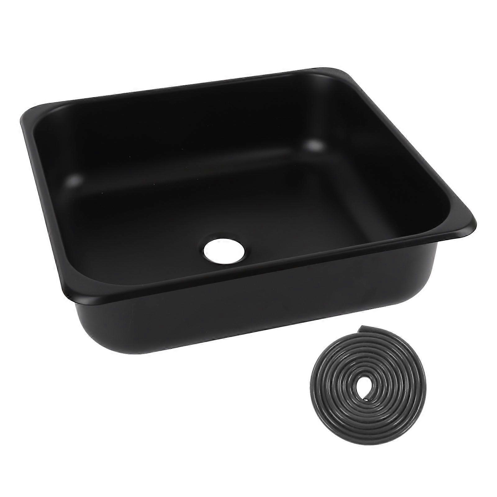 Single Bowl Bar Sink 13.8 X 12.6 X 3.9in Polished Stainless Steel Kitchen Sink with 40mm Drain Hole for Boat Caravan RV MK3213