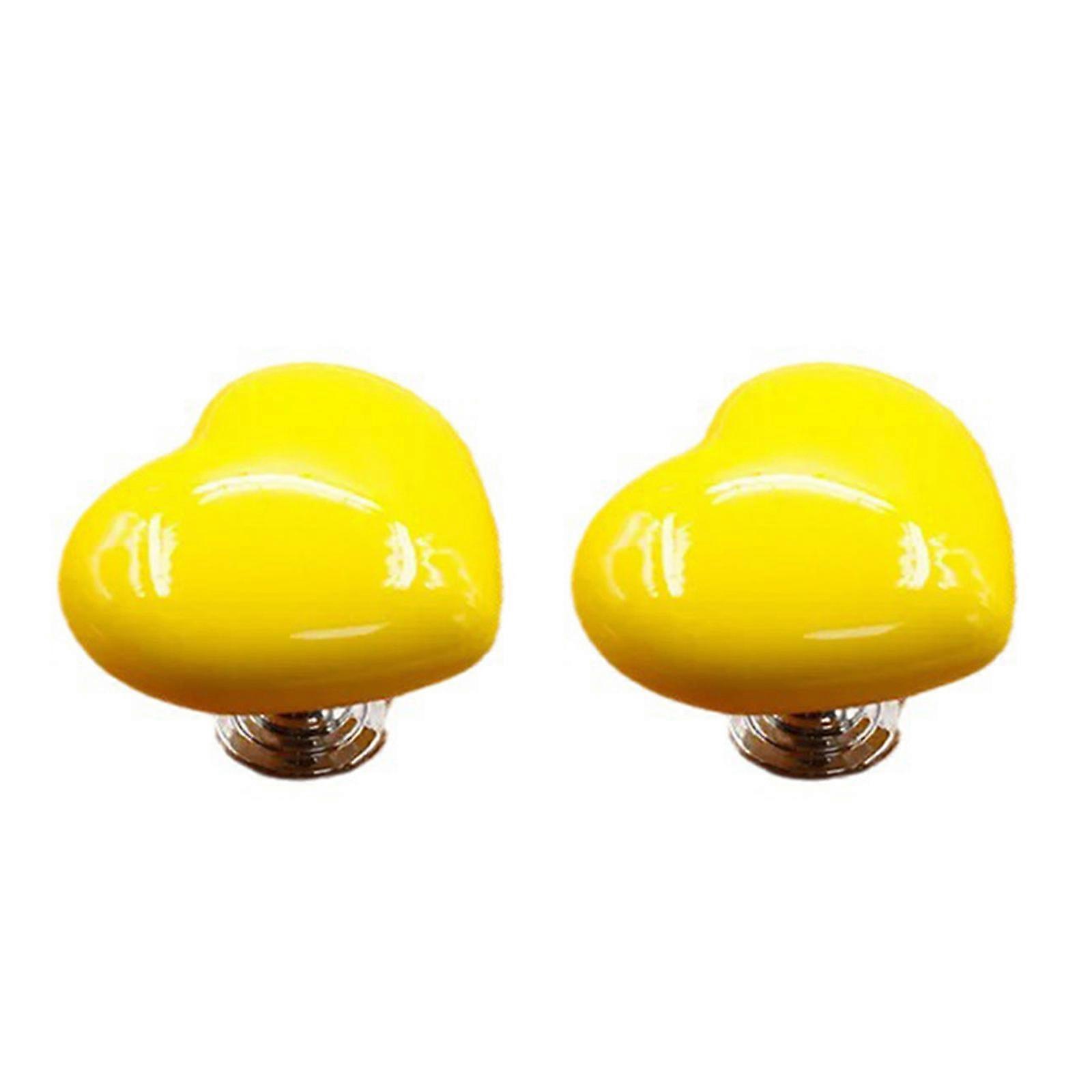 Creative and Fashionable Toilet Press Button Durable Water Press Flush Button Add a Touch of Style to Your Bathroom Yellow 2pcs