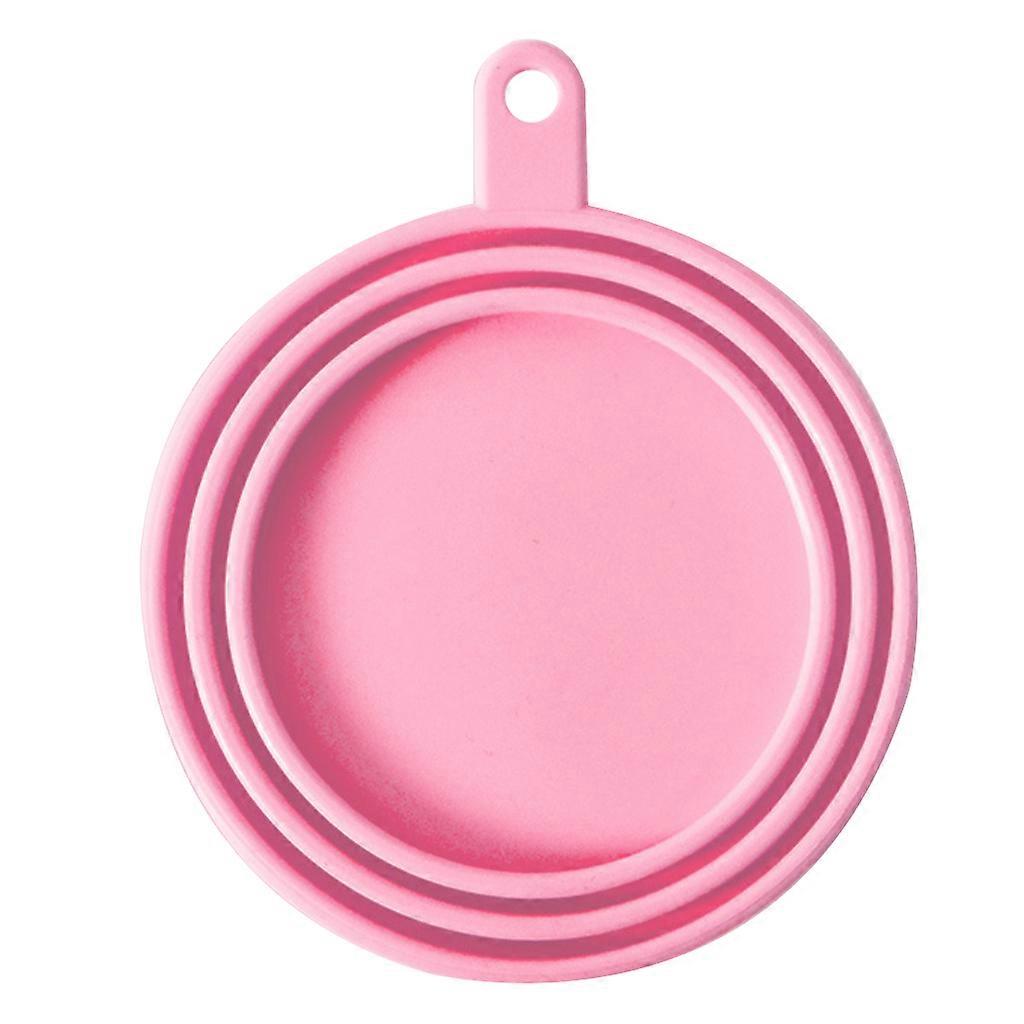 3 in 1 Universal BPA Free Soft Silikon Futter Dose Abdeckung Wiederverwendbares Tierfutter Dose Deckel Hund für Katzenfutter Lagerung Konserven Versiegelt Rosa