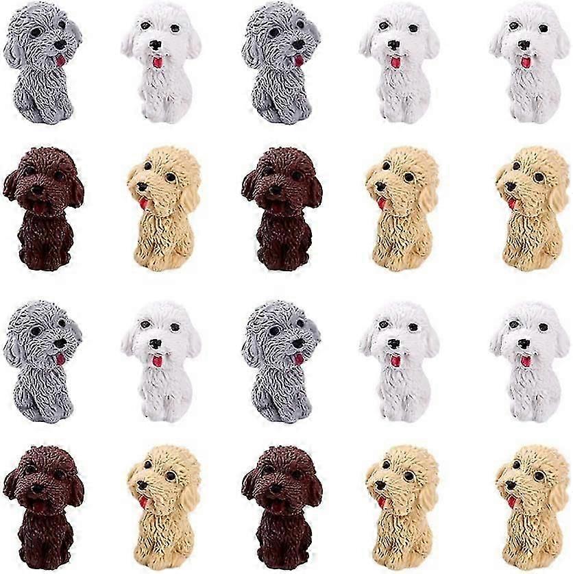 20Pcs Healwe Animal Erasers Simulation Tiny Teddy Dog Pattern Erasers