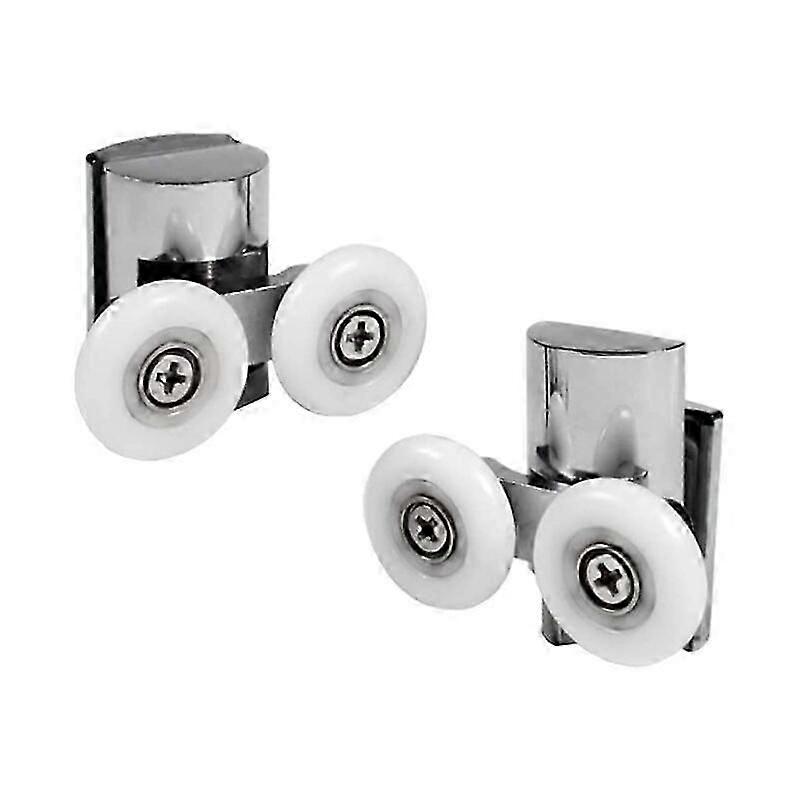 2-Piece Double Shower Door Rollers, Zinc Alloy, 23mm