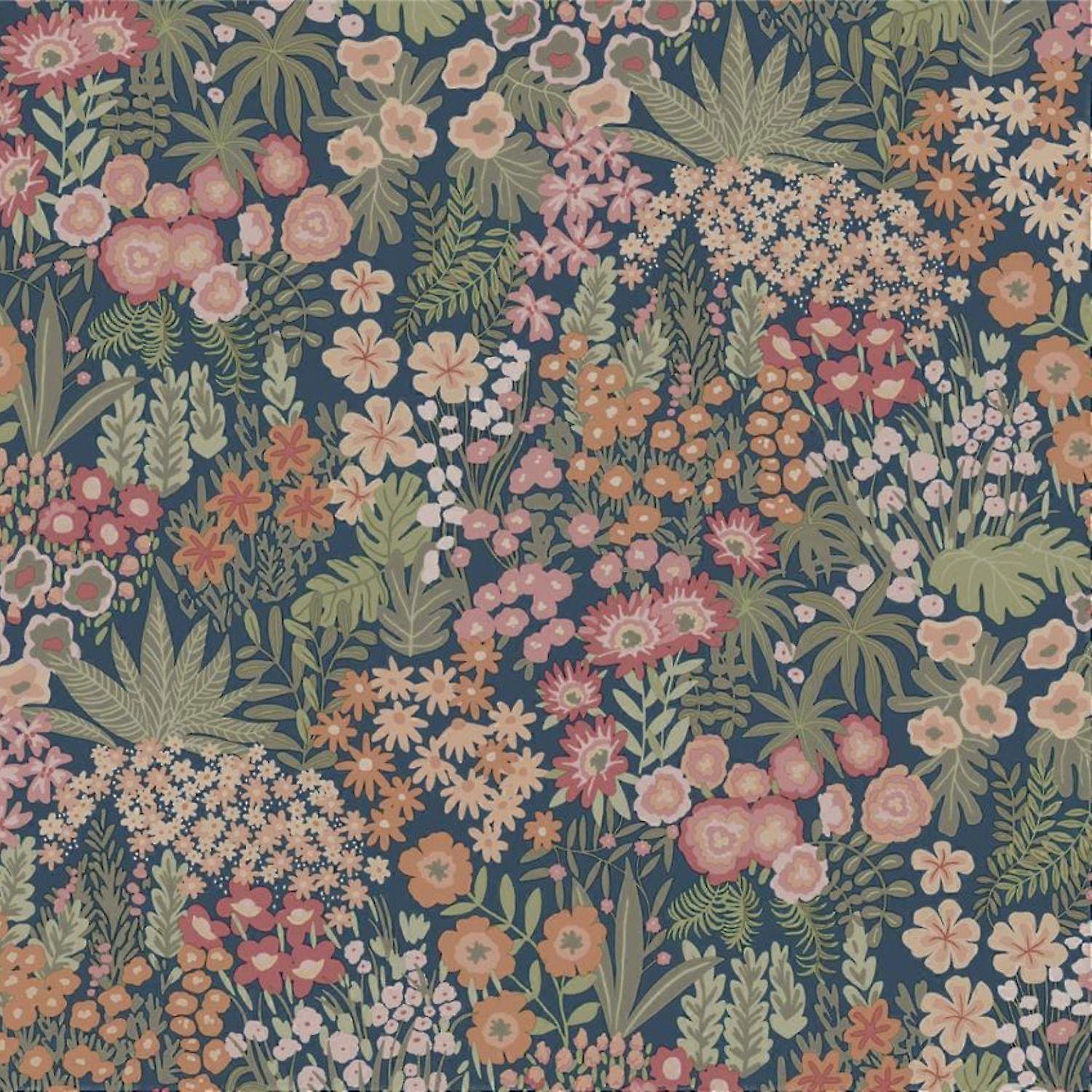 Holden Everbloom Navy Multi Wallpaper