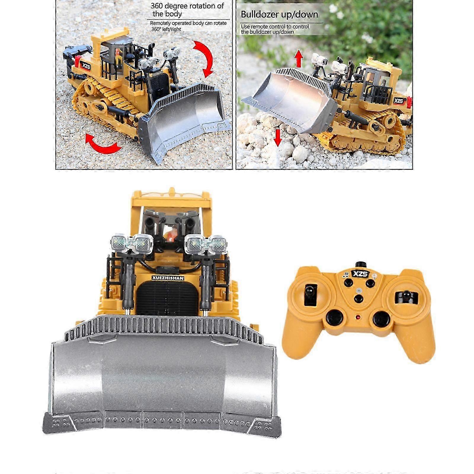 2.4G 9CH RC Bulldozer 1/24 Light & Sound Engineering C
