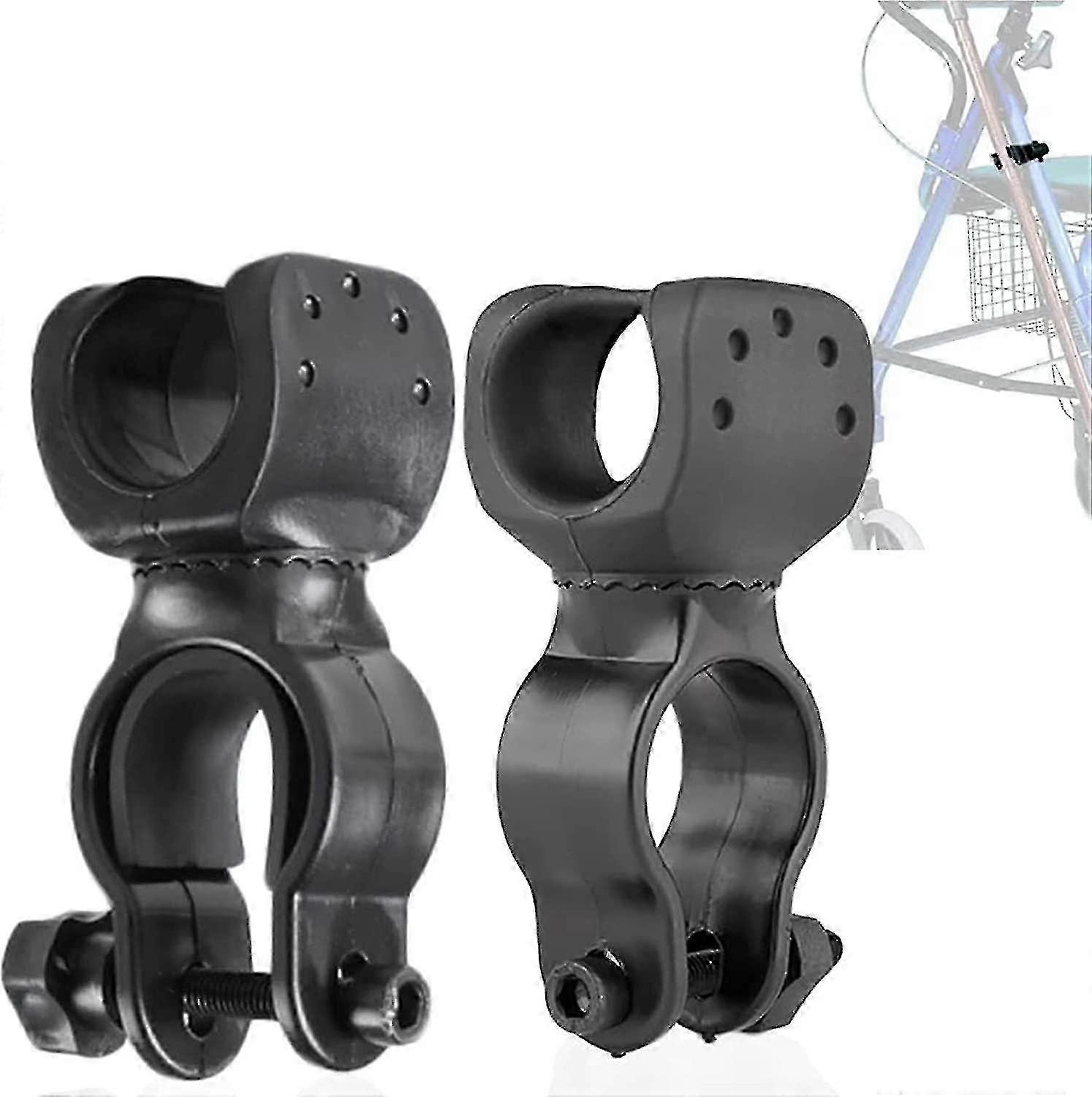 Wheelchair Cane & Crutch Rack - Practical Mobility Aid (2pcs, Black)