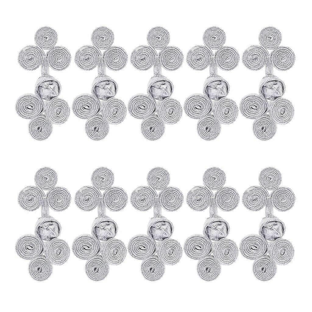 10 Sets Assorted Color Chinese Closure Buttons Fastener for DIY Sewing Casual